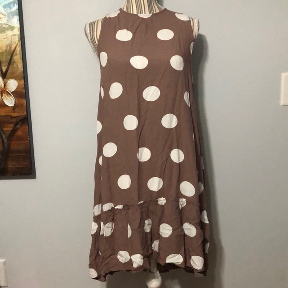 Loft hi-low polka dot sleeveless dress Small - Picture 1 of 7